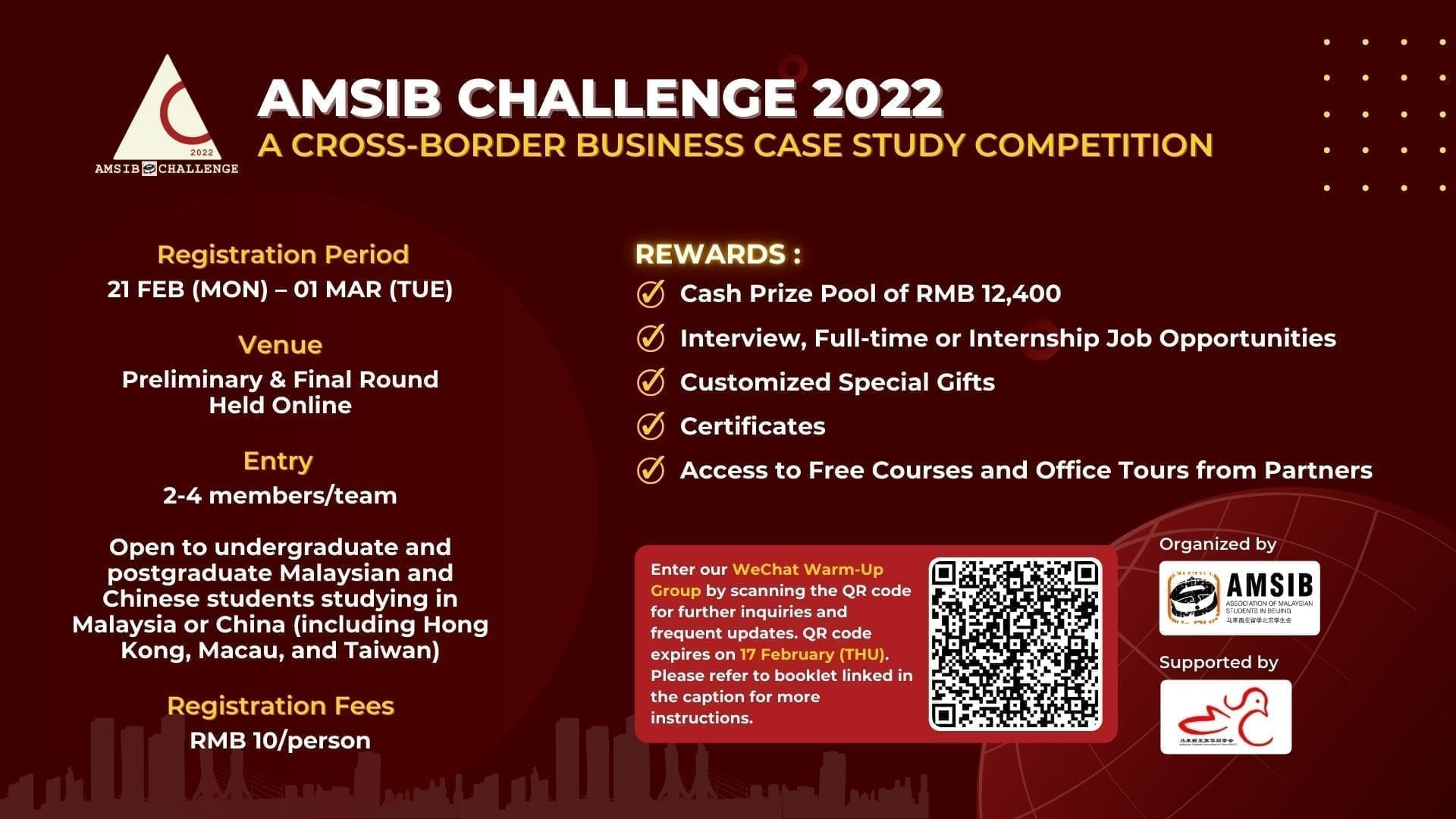 AMSIB Challenge 2022 offering internship opportunities
