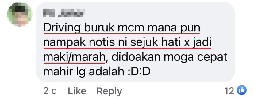 "P license = Polite" Axia driver from Klang praised by netizens for humble note