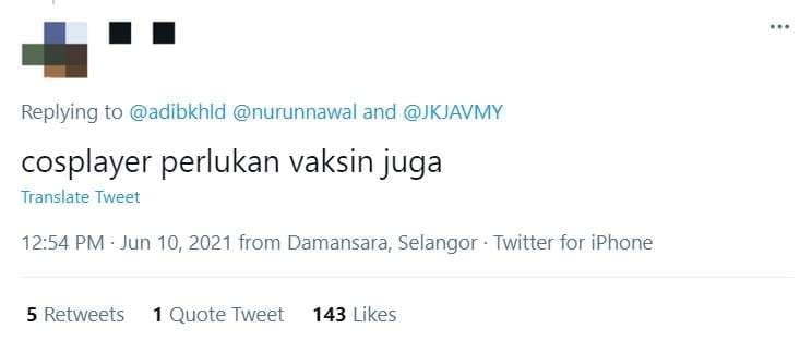 "#TanyaJe" JKJAV caught following a sexy cosplayer's account on Twitter
