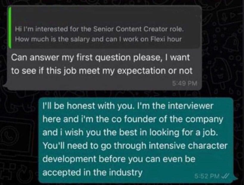 "I send you my FYP, can?" Fresh grad's bizzare job application leaves heads shaking