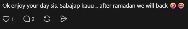 Comment on food hunting during ramadan ( )