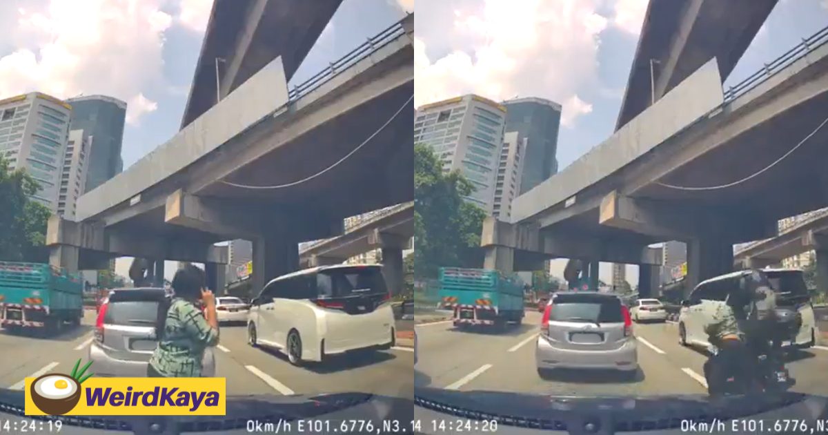M'sian Woman Hit By Motorbike While Crossing Road & Talking On The Phone
