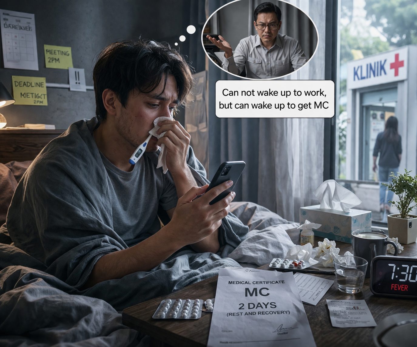 wk “can wake up to get mc but not work?” — m’sians slam boss’s comment on sick leave,