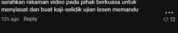  wk comment on dangerous car ( ) 