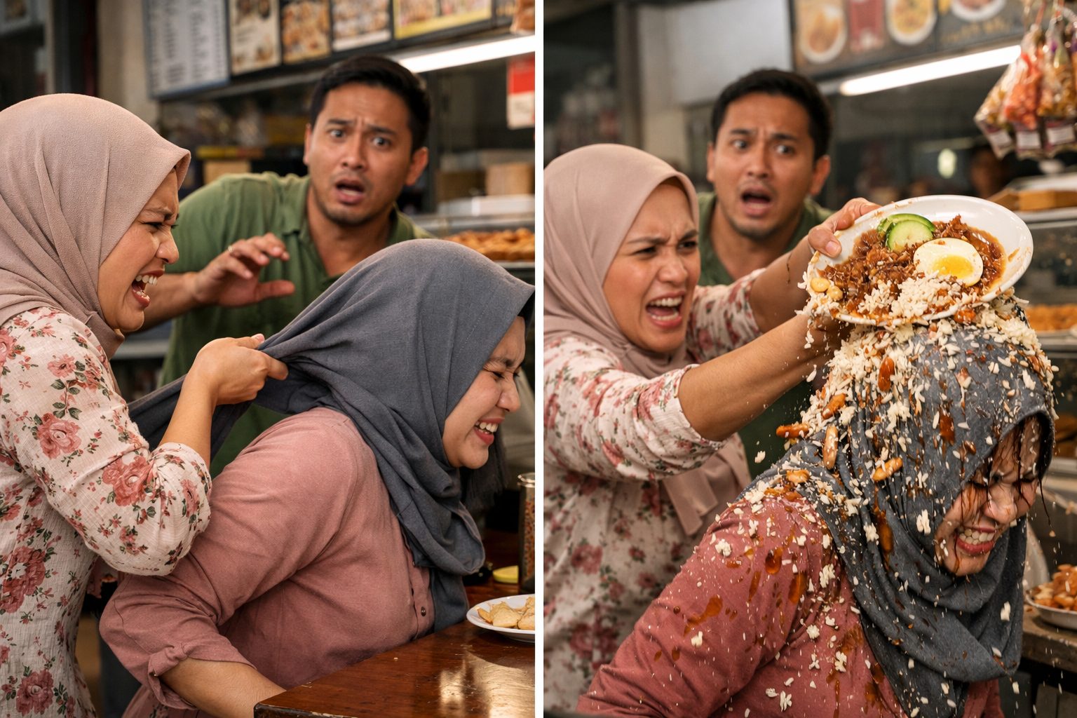 wk dramatic confrontation over nasi lemak