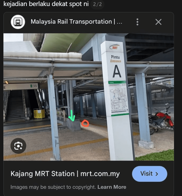 wk thread post showing the location
