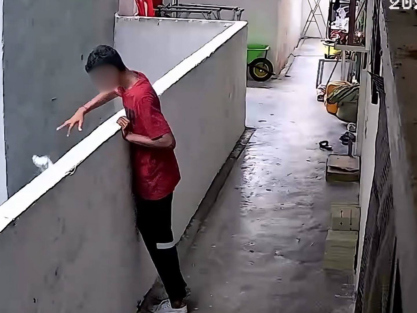 wk throwing brick