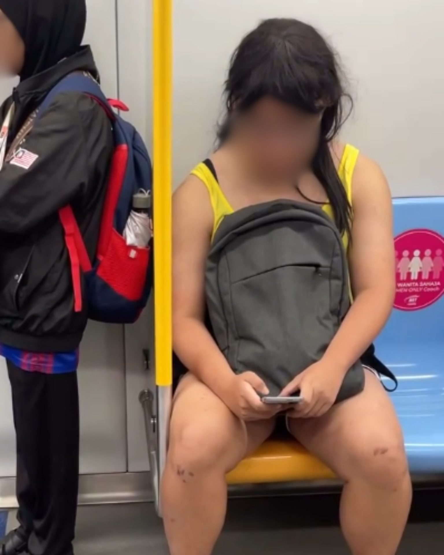  wk man in woman dress in woman coach 
