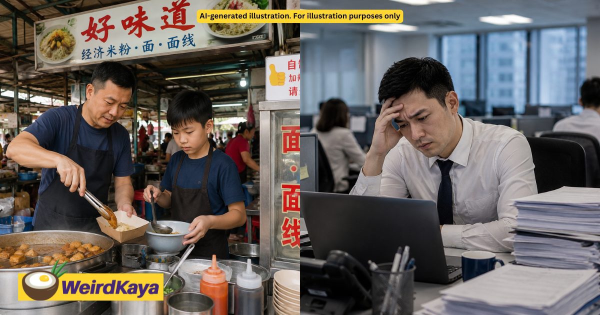 wk m’sian quits rm k office job to take over parents' food stall, gets called 'stupid' for doing so