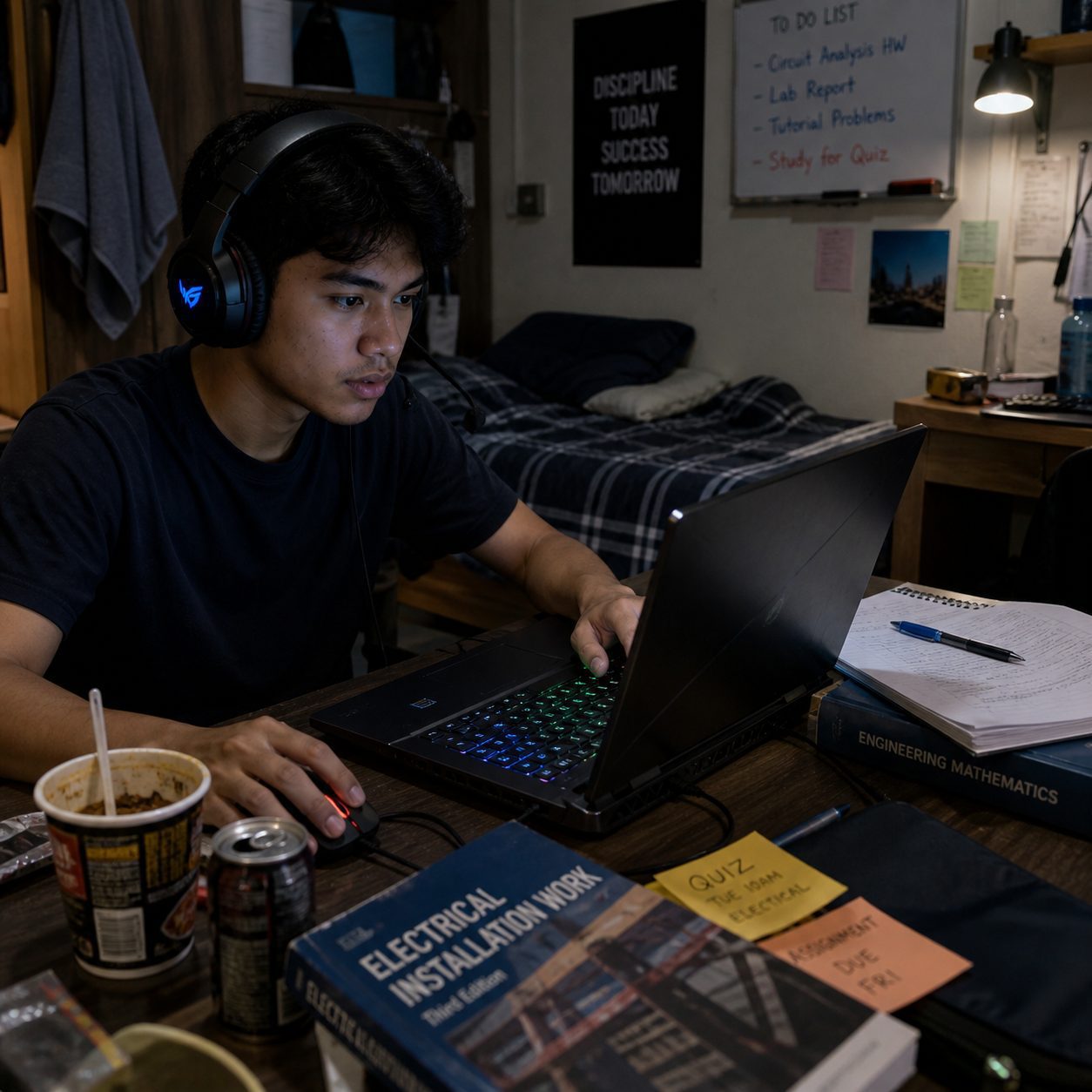  wk playing game instead of studying 