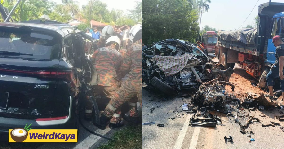 6 Out Of 7 Family Members Die After Brand New SUV Collides With Lorry In Kedah