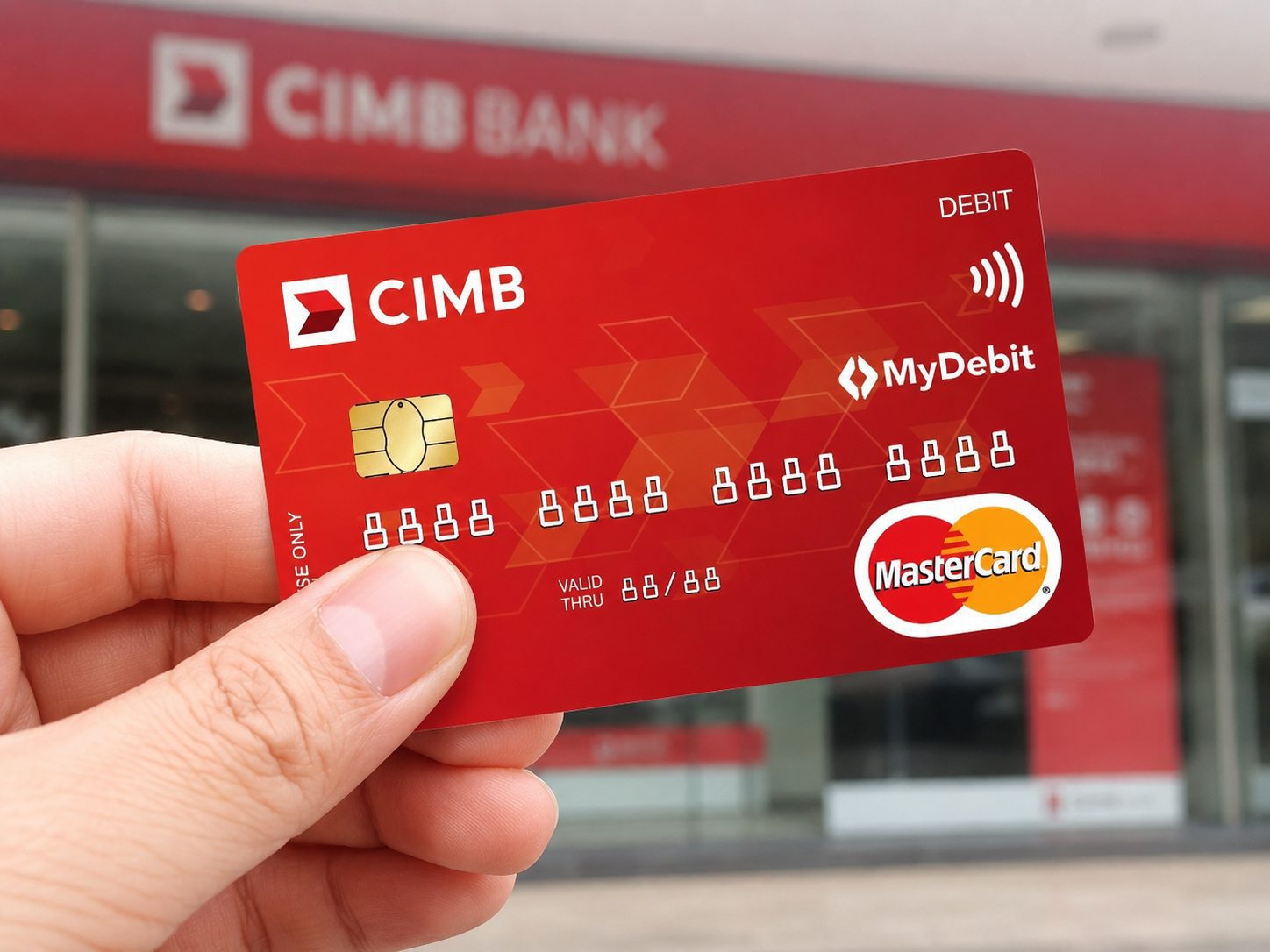 wk holding a cimb debit card