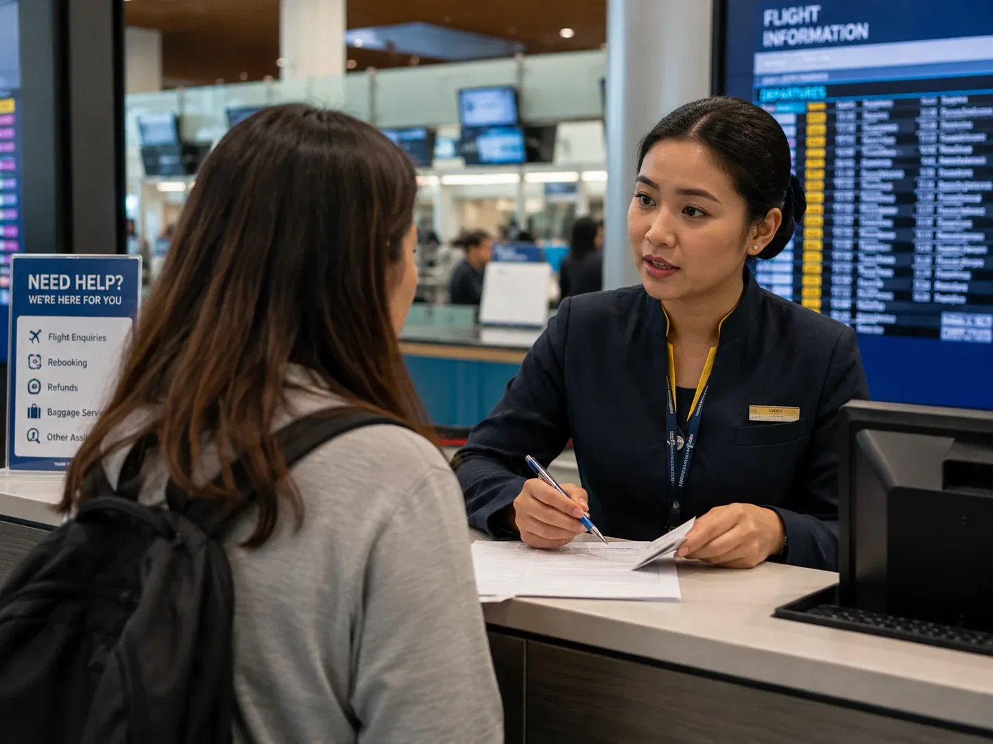 Airport Assistance Desk Conversation

Airport Assistance Desk Conversation

