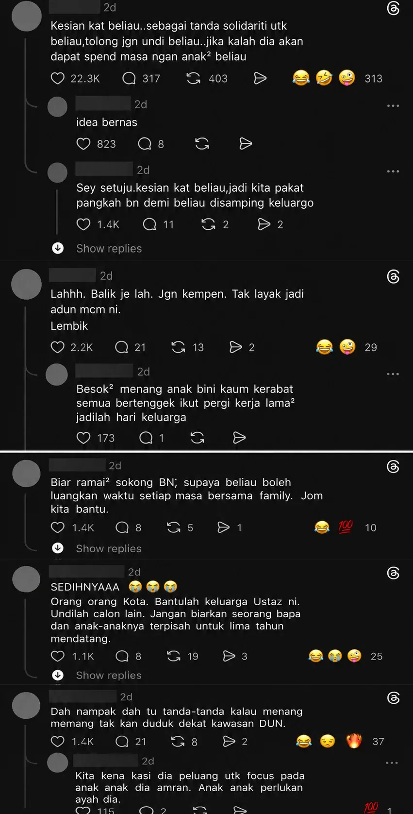wk comments from netizens