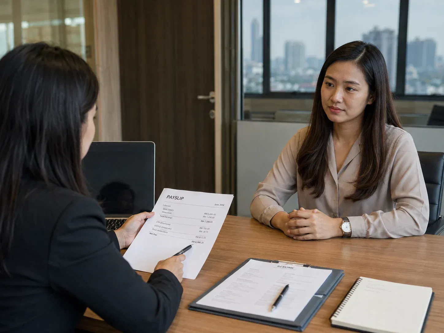  wk corporate interview with payslip discussion 