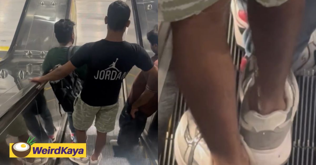 Foreigner Caught Peeing On Escalator At MRT Titiwangsa Station, Leaves Netizens Disgusted