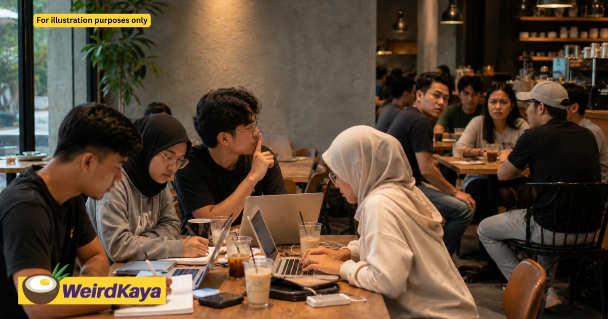 wk m’sian students studying at a cafe allegedly ‘shhh’ customer for talking