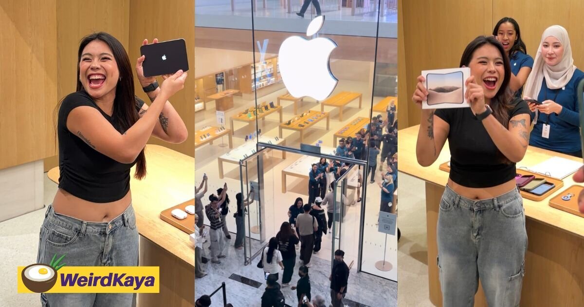 21yo M’sian First In Line At Apple Store TRX After Arriving At 6am For iPhone Duo Launch | WeirdKaya