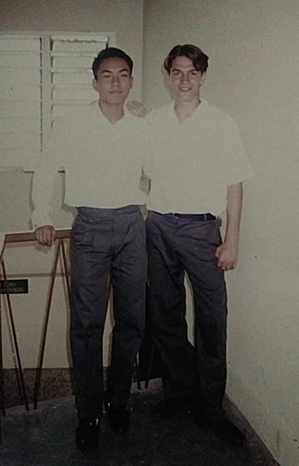 Ahmad Sanusi (young) with his white class mate