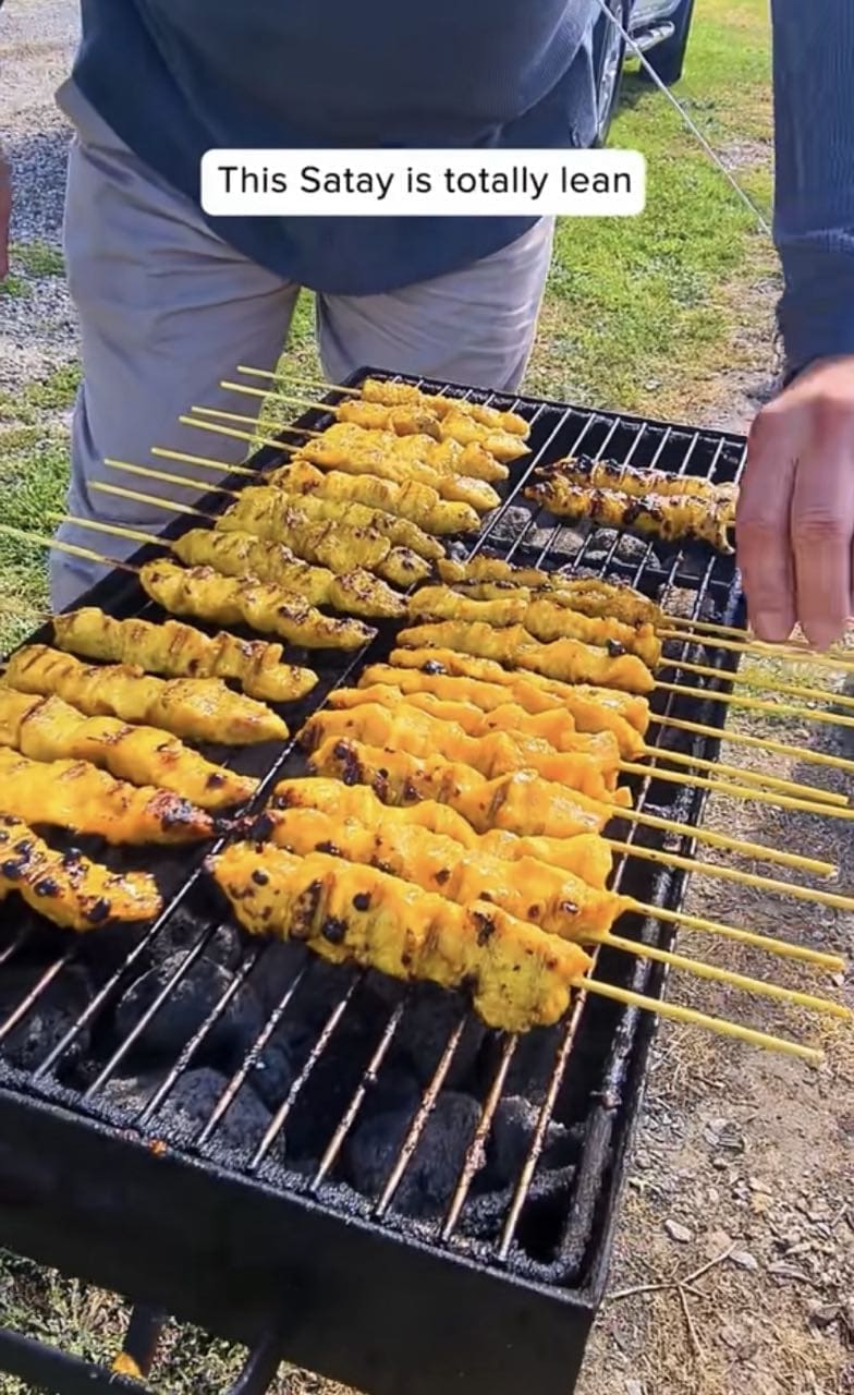 Close up of RM7 satay in Australia