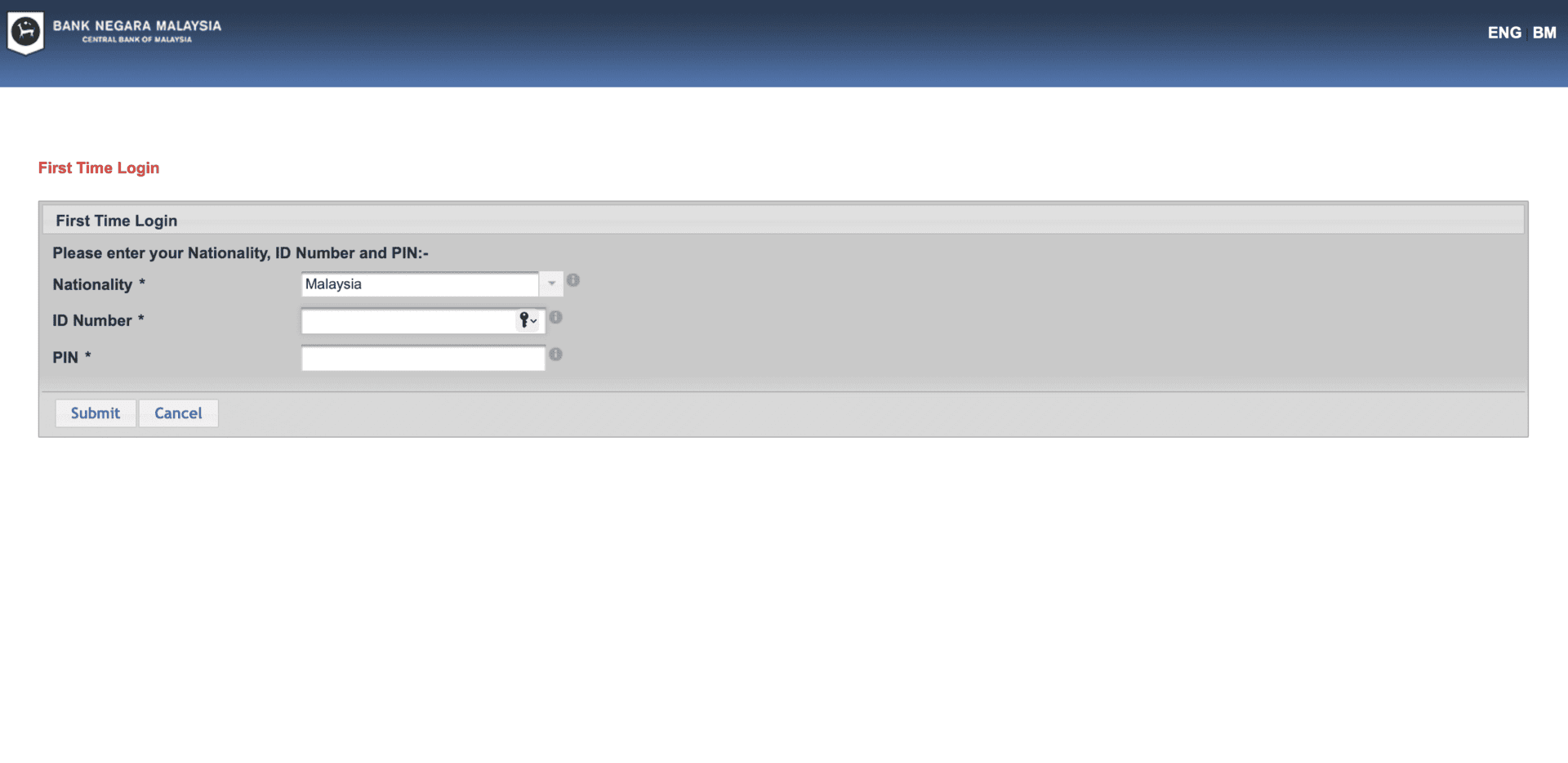 6. First time login