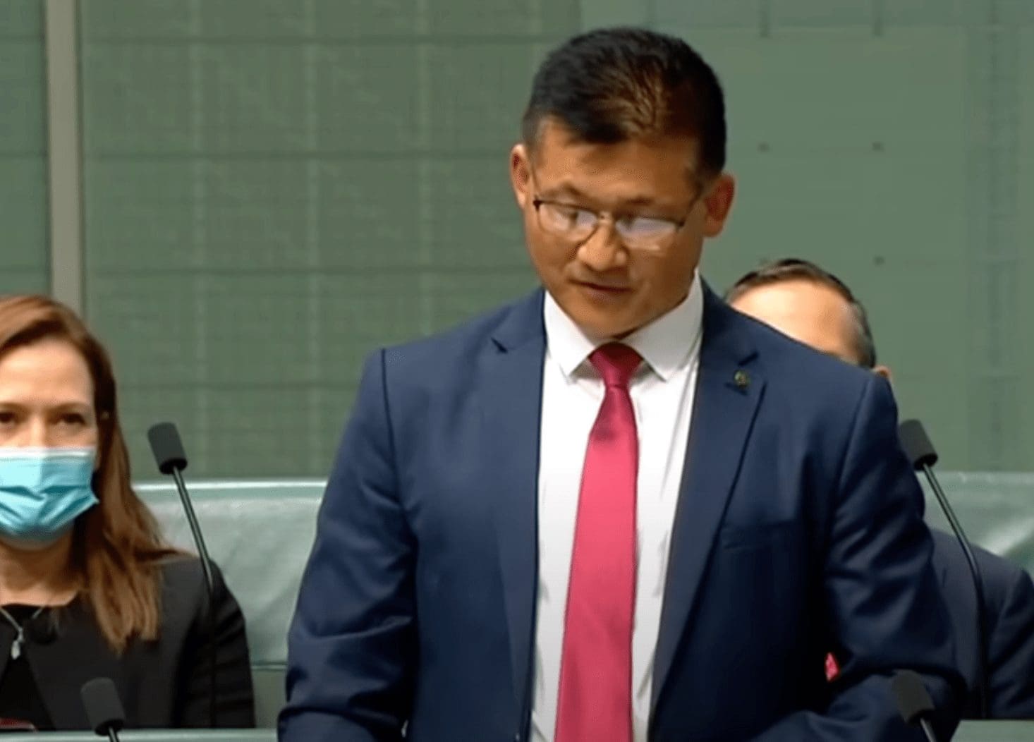 Aussie MP Sam Lim delivers his speech 02