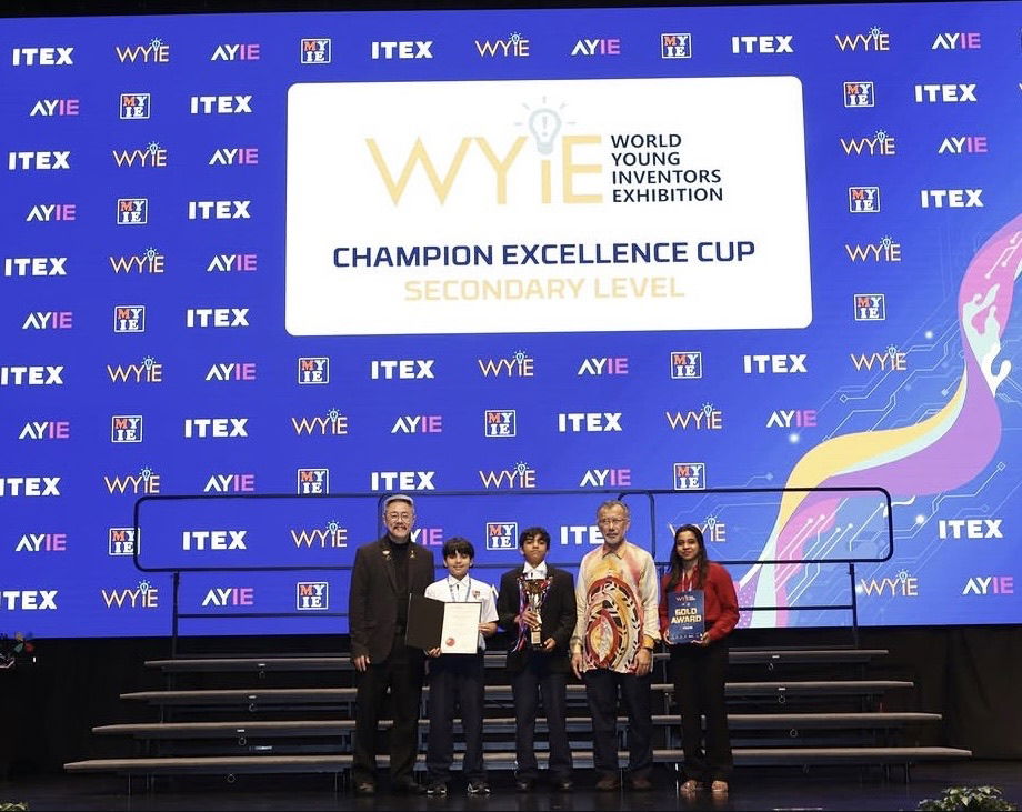 Champion Excellence Cup is the highest recognition for Secondary Category in World Youth Invention Exhibition for the best invention