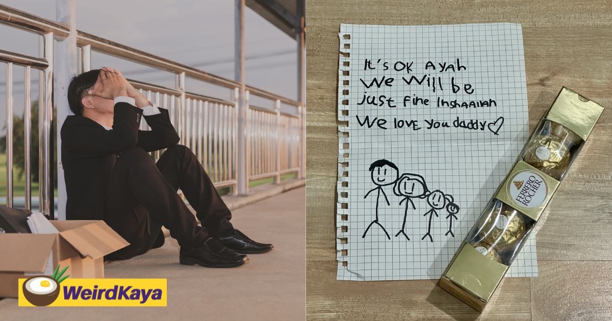 ‘We’ll Be Just Fine’ — M’sian Man’s Kids Give Heartwarming Note To Comfort Him Over Retrenchment | WeirdKaya