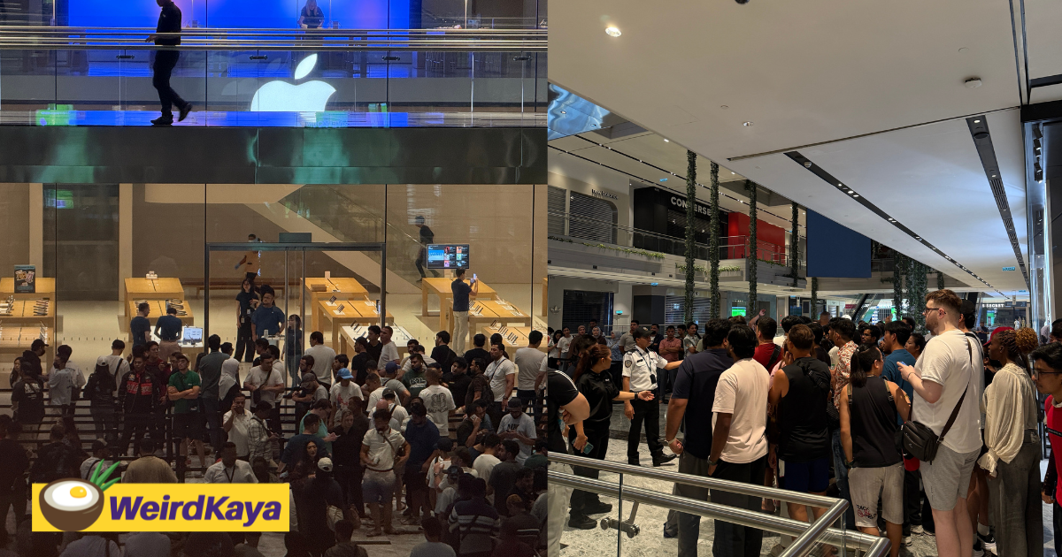 Crowds Gather At Apple Store TRX As Early As For iPhone 18 Pro Launch