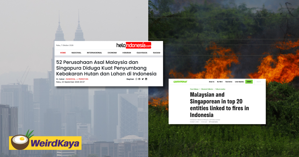 Indonesian Media Claims M’sian & S’porean Companies Linked To Fires In Indonesia | WeirdKaya