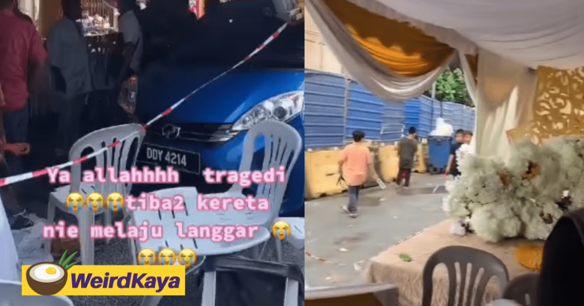 Driver believed to be drunk crashes car into wedding tent