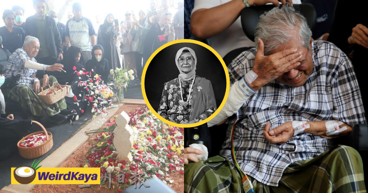 Mahathir Weeps Uncontrollably While Visiting Grave Of Late Wife, Tun Dr Siti Hasmah | WeirdKaya