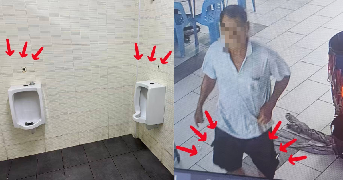 Man takes toilet faucets (2)