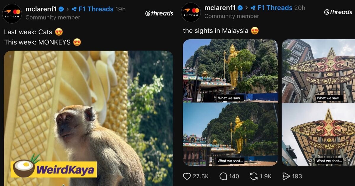 Many Are Loving How McLaren F1 Is Promoting M'sia, Some Say It’s Better Than Tourism Ads