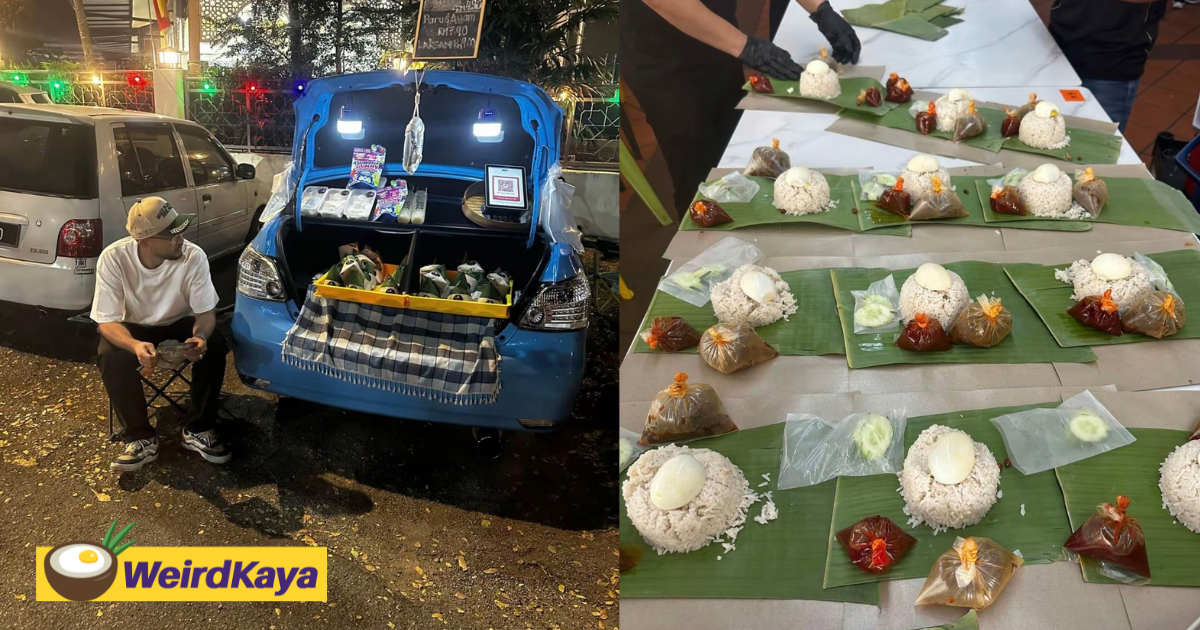 M’sian CEO Refuses To Give Up After Savings Drop To RM33, Starts Selling Nasi Lemak From His Car Boot | WeirdKaya