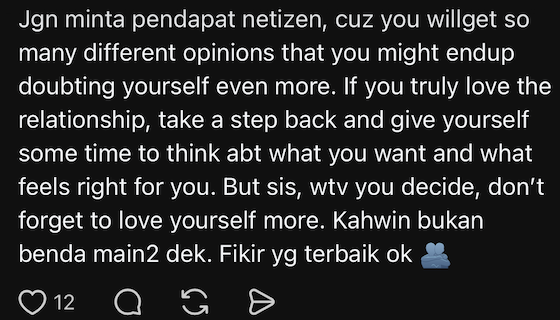 Image from: M’sian Woman Says She Splits Everything 50/50 With BF, Even Wedding Savings, But He Rarely Treats Her | WeirdKaya