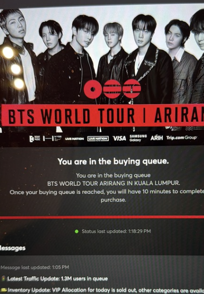 Over 1.3mil Fans Queue Online For BTS M'sian Concert Presale
