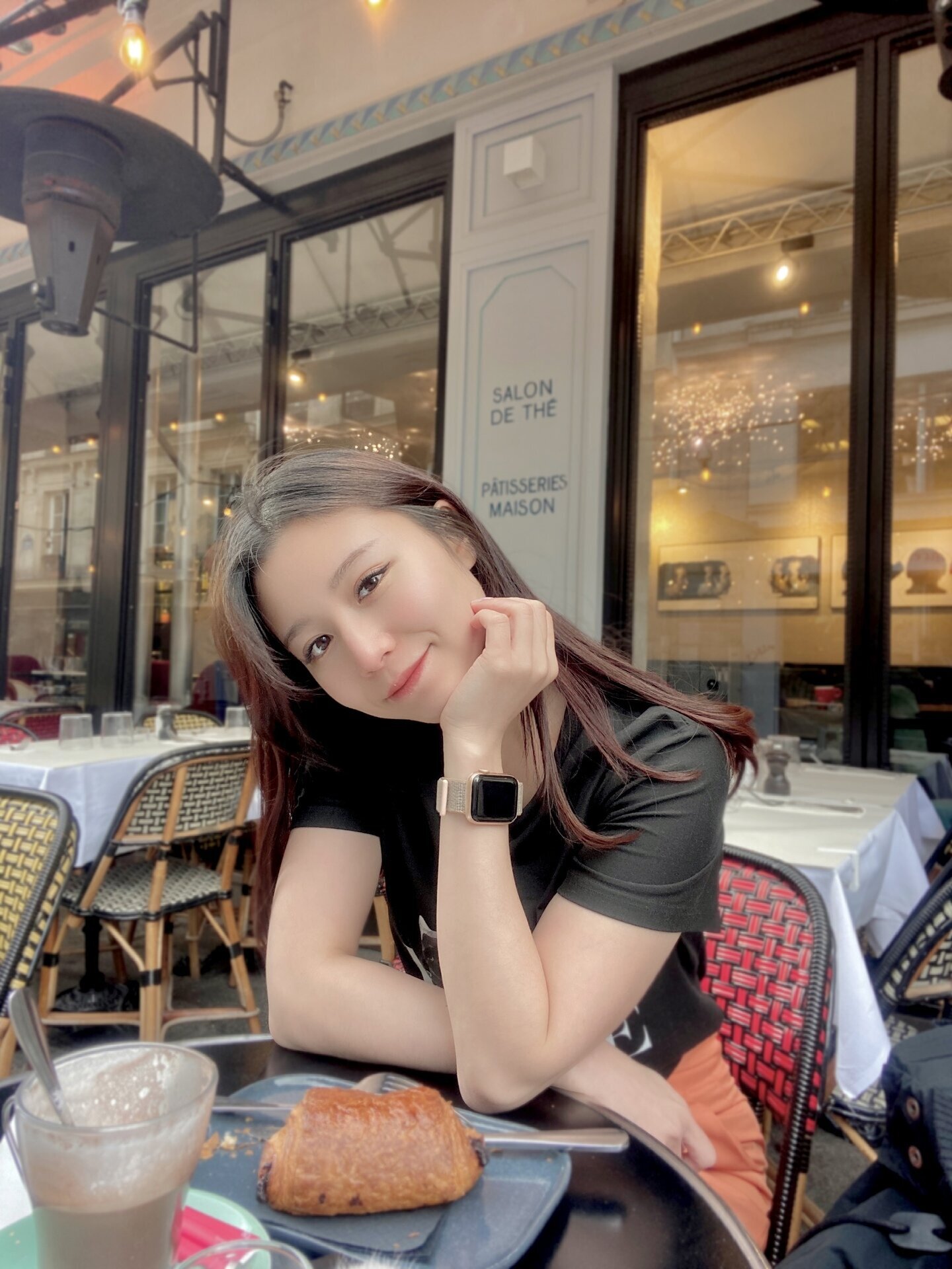Paris, France — Having breakfast at a café in Paris after a heartbreak