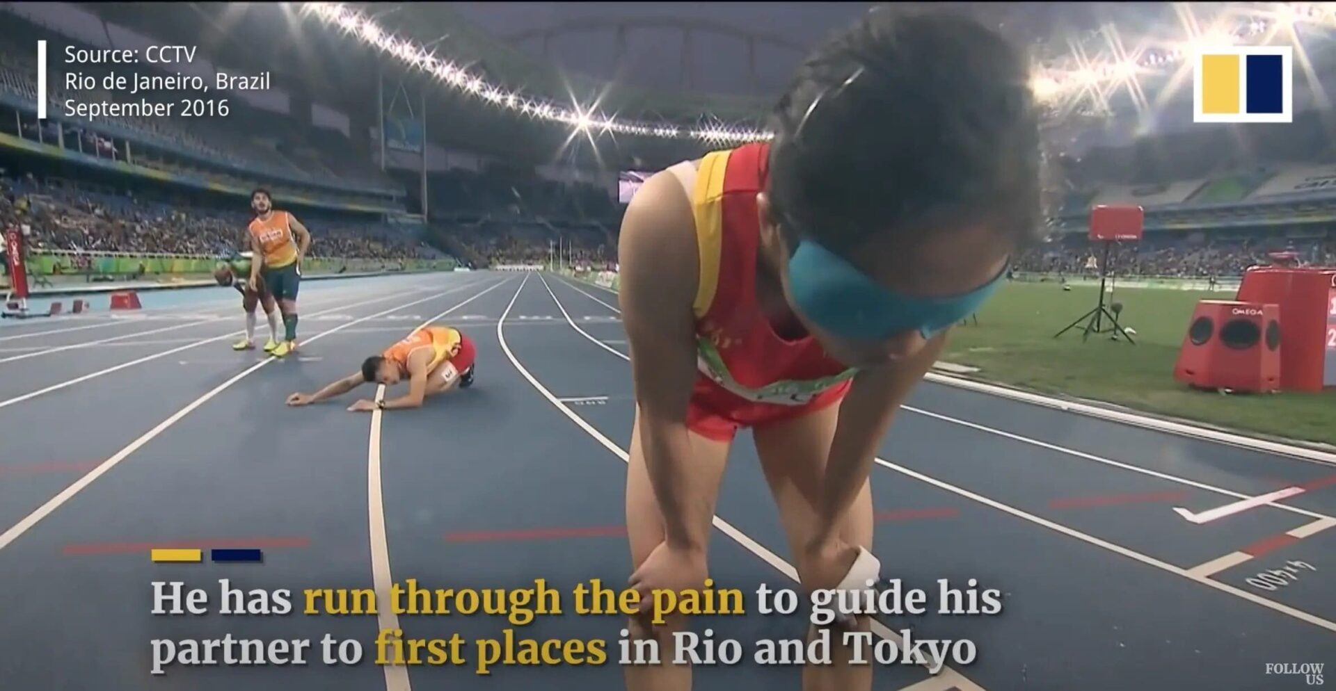 XuDongLin run through pain to guide partner