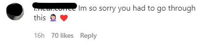 IG comment screenshot