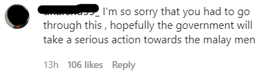 IG comment screenshot