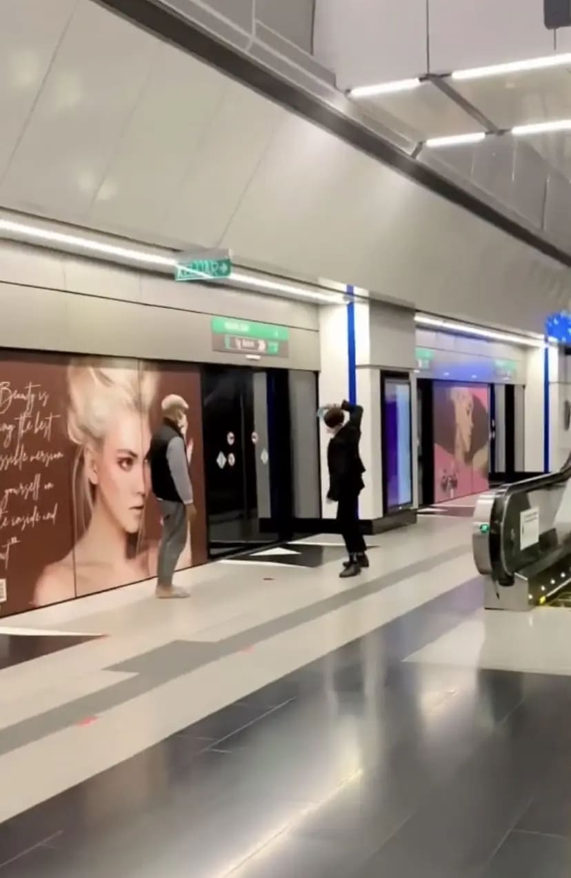Squid game malaysia version spot in MRT pasar seni