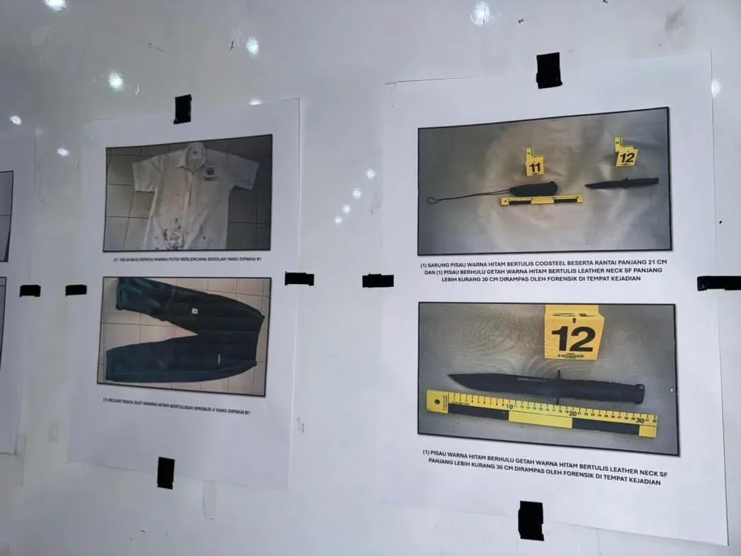 Weapons used in BU murder case
