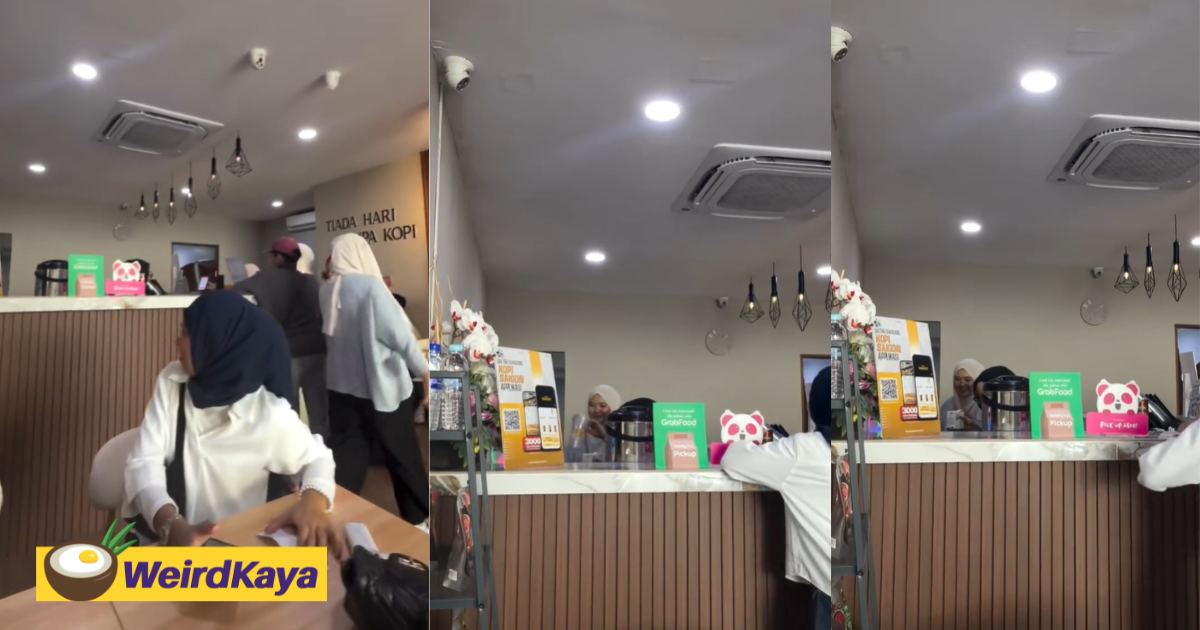 Kind M’sian Woman Steps In To Help Cafe Staff Who Got Swamped With Customers | WeirdKaya