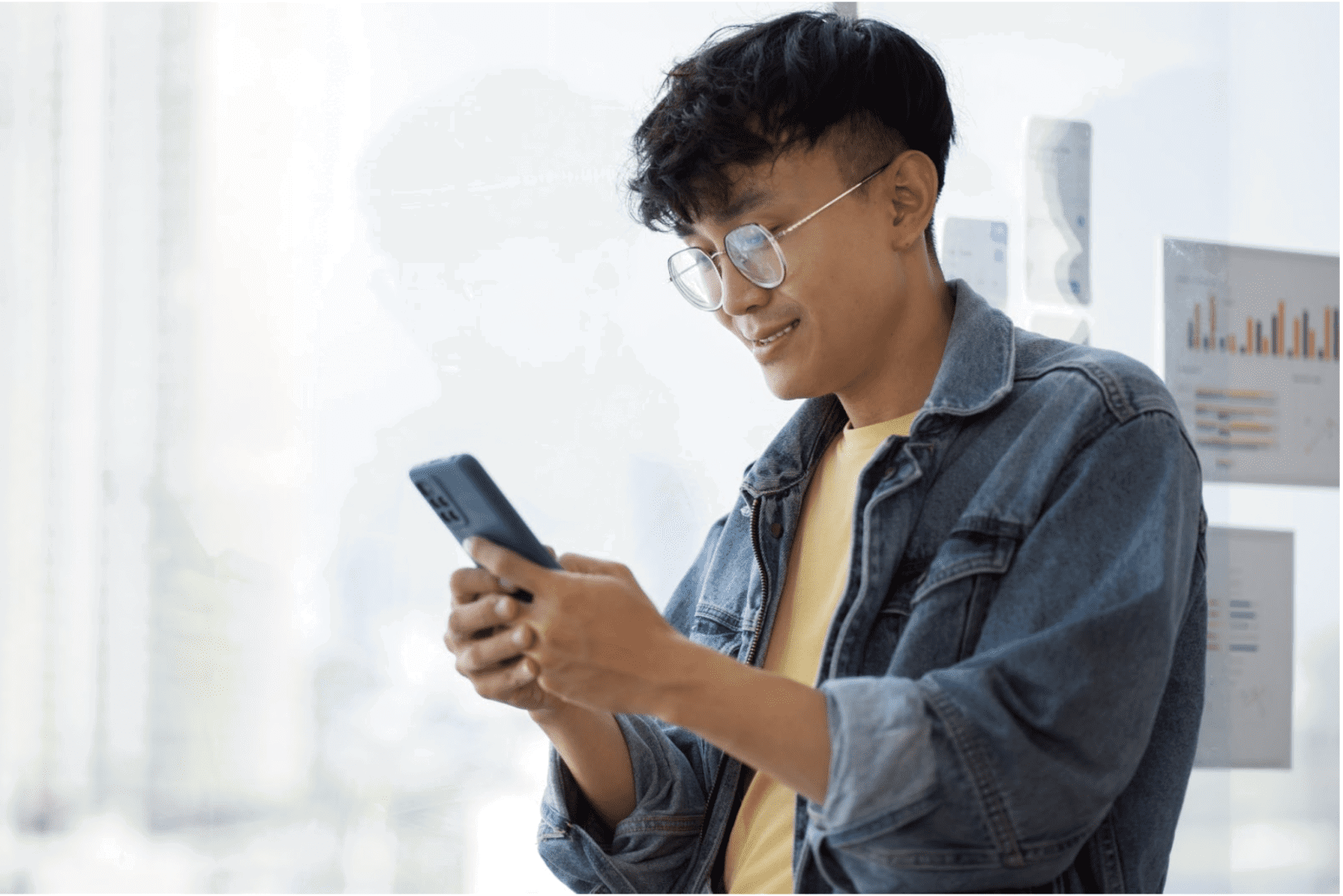A man on his phone