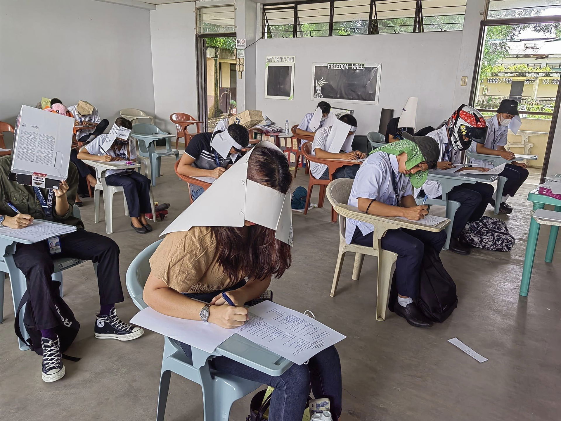 'anti-cheating' hats