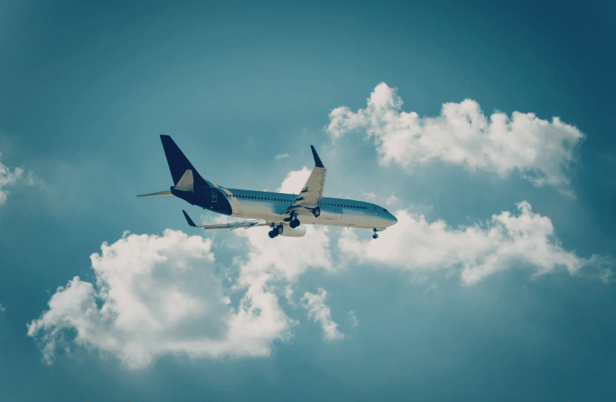 airplane in the sky