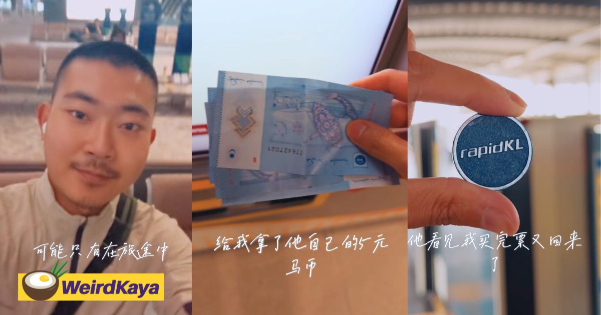 China Tourist Grateful After M’sian MRT Staff Gave Him RM5 After Credit Card Failed