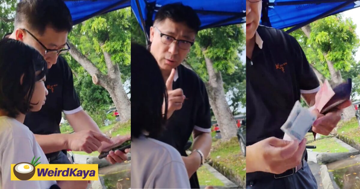 M'sian Nasi Lemak Vendor Offers To Pay For Chinese Tourist Who Didn't Have Enough Ringgit Notes For His Order