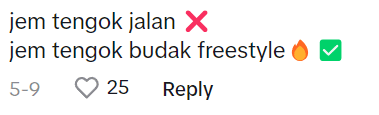 Comment watching freestle by girl during Jam